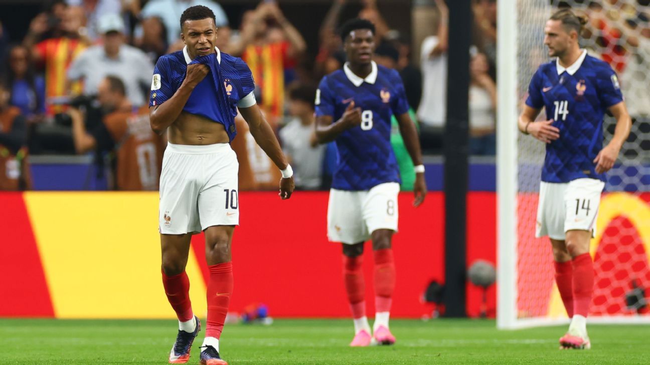 Kylian Mbappé critical of tactics by 'sloppy' France in loss